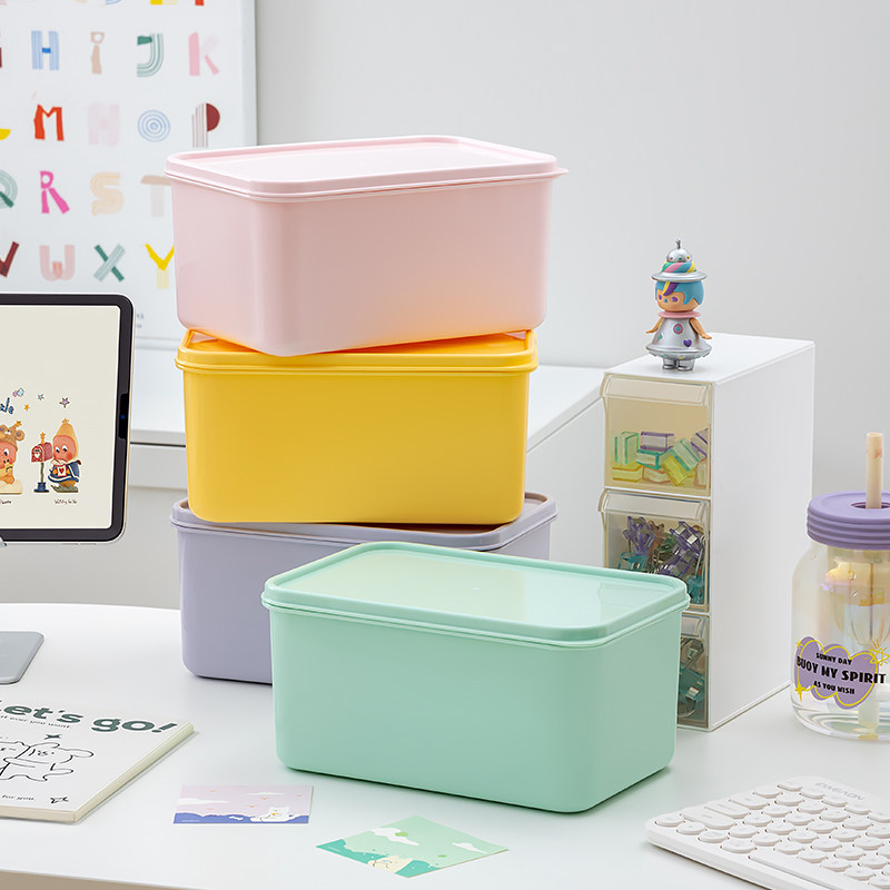 收纳盒桌面带盖塑料杂物零食化妆品盒子多功能收纳筐储物盒整理箱,收纳整理,桌面收纳盒,淘宝优惠券,粉丝福利购,淘宝优惠卷