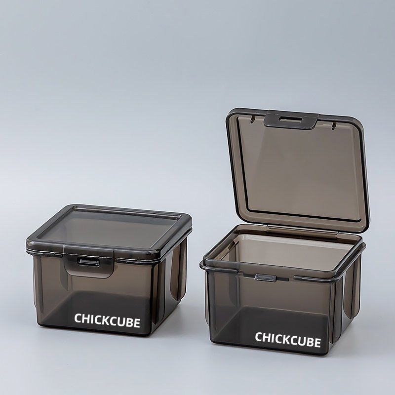 塑料小盒子带盖透明方形迷你药盒棉签盒桌面整理零件学生杂物盒,收纳整理,桌面收纳盒,淘宝优惠券,粉丝福利购,淘宝优惠卷