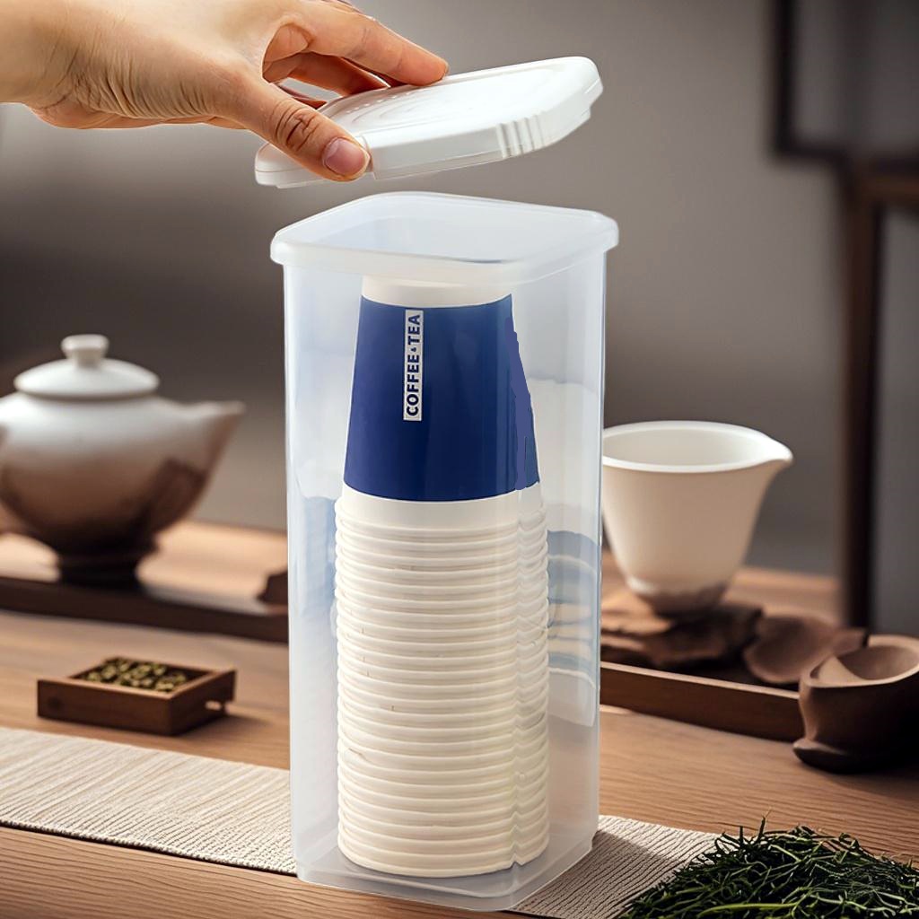 一次性杯子收纳筒纸杯架取杯器