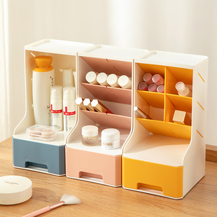 化妆品收纳架口红置物架梳妆台分格彩妆唇釉化妆刷斜插式抽屉笔筒
