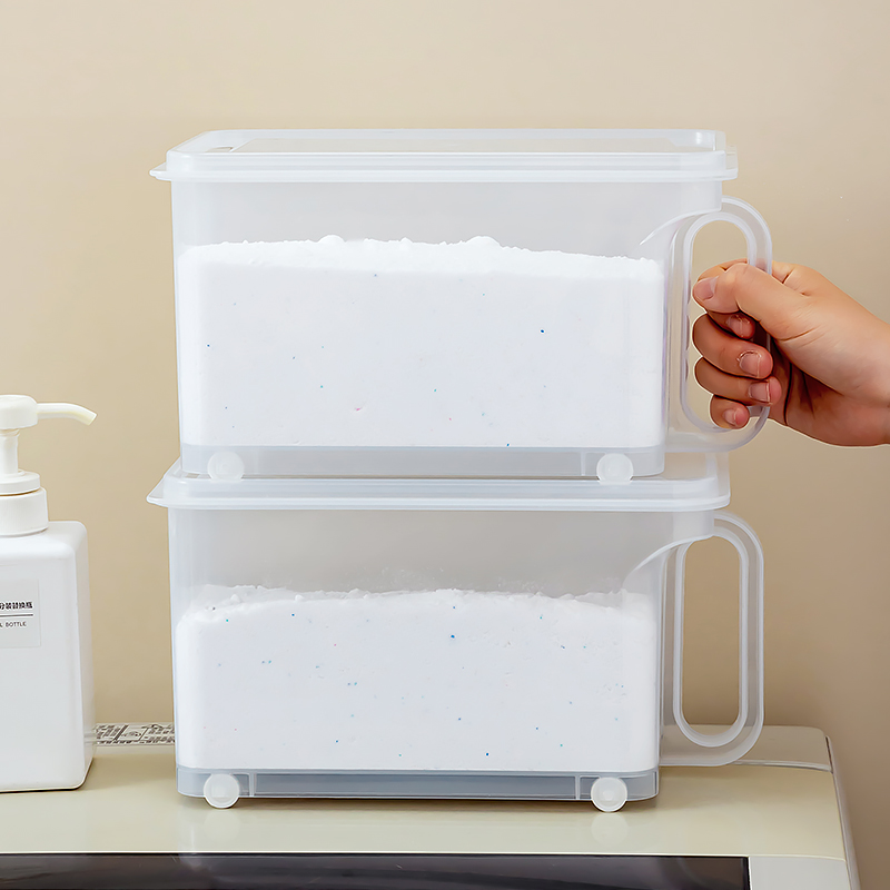 洗衣粉收纳盒大容量翻盖储物盒子