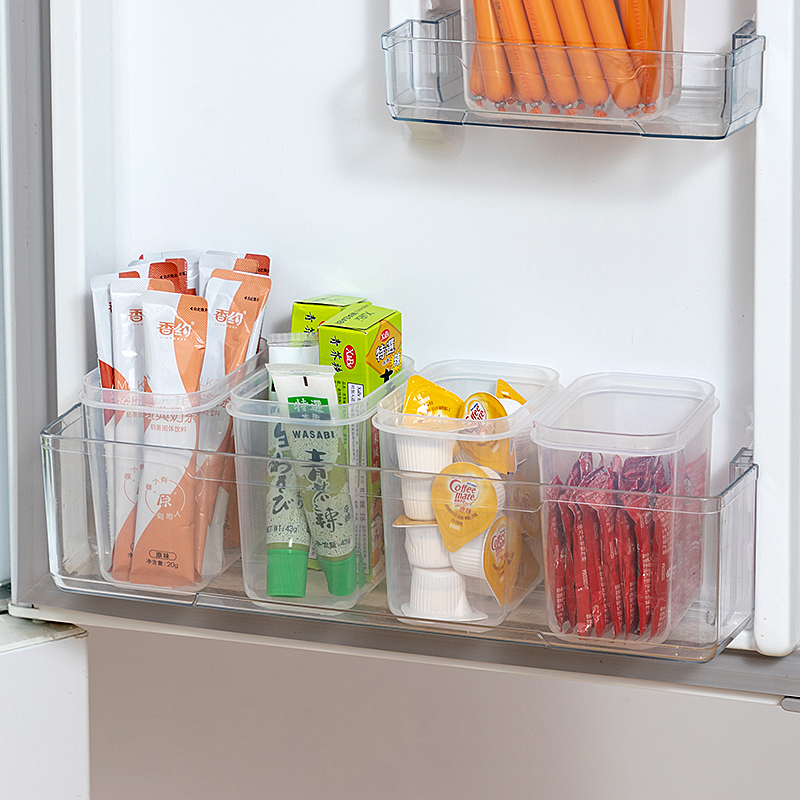冰箱侧门收纳盒保鲜盒侧边储物盒柜门侧面塑料盒内侧