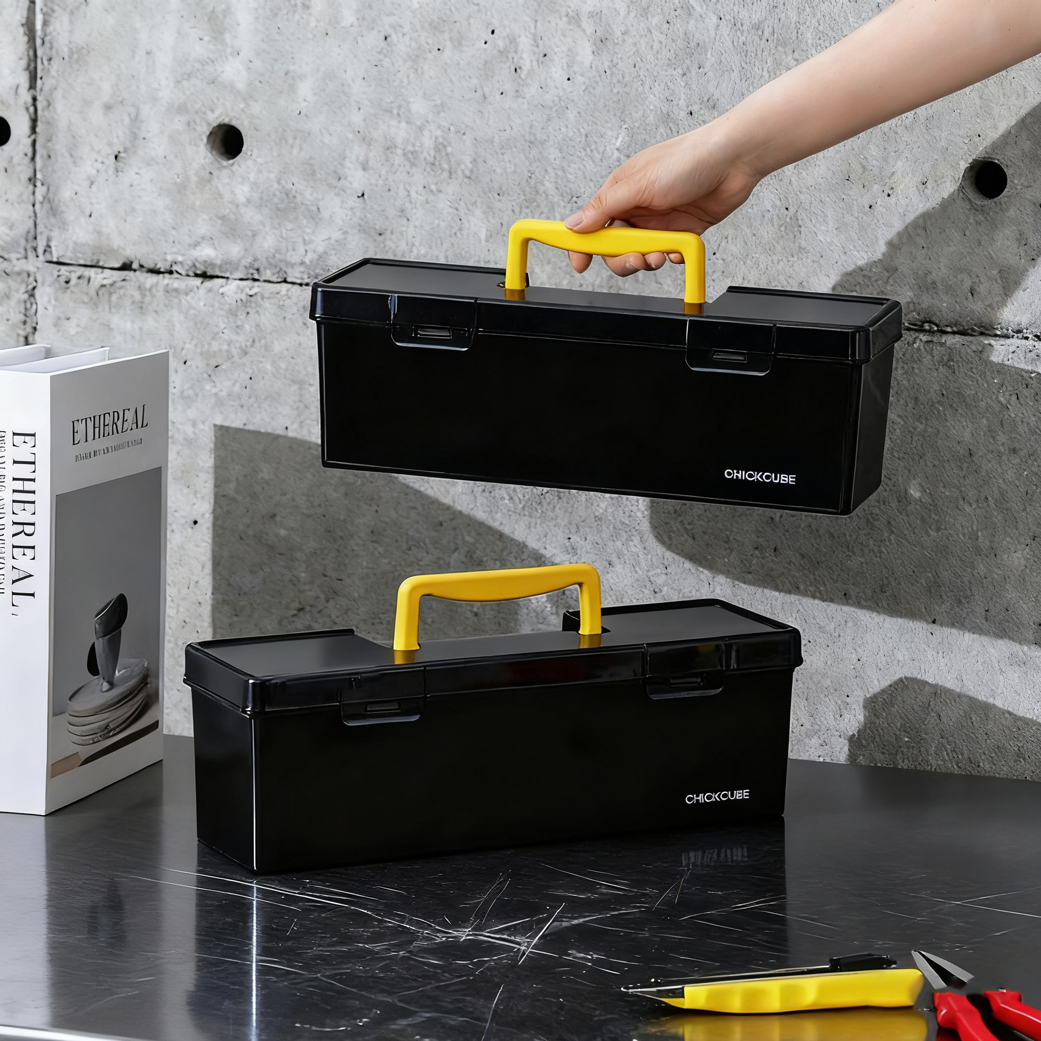 五金工具收纳箱手提便携零件盒