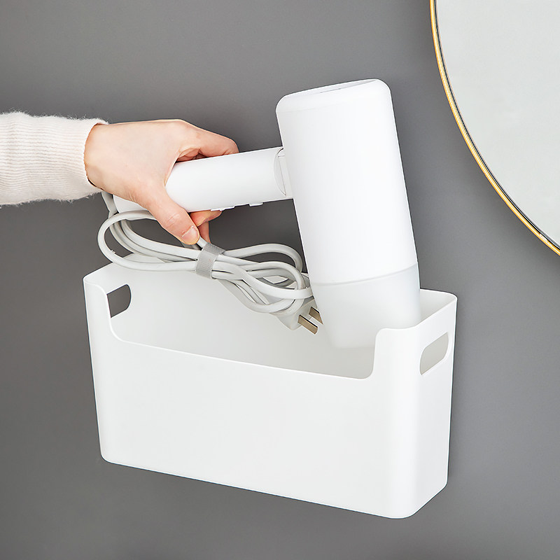 吹风机置物架电吹风免打孔家用卫生间浴室壁挂式电线支架筒收纳盒,家庭/个人清洁工具,吹风机置物架,淘宝优惠券,粉丝福利购,淘宝优惠卷