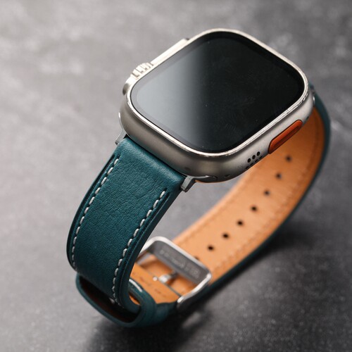 头层牛皮表带适配苹果iwatch