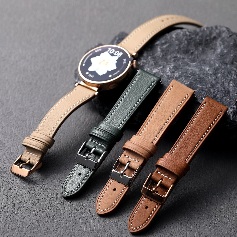 手工山羊皮表带适配华为GT54