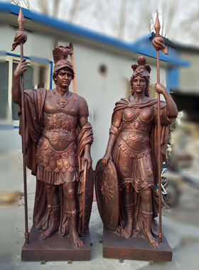 树脂西方人物雕塑像古罗马战士雕像罗马武士雕塑摆件西方人物定做