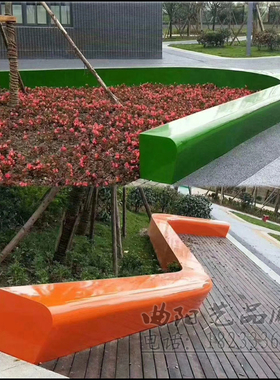 景区公园长条凳子异形座椅摆件