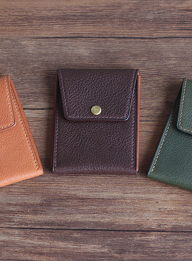 一皮原创意大利minerva box植鞣摔纹软植鞣革名片包 名片夹 卡包