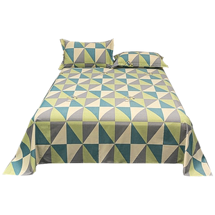 加厚100全棉床单单件双人1.5m米纯棉单子被单枕套2三件套1.2单人