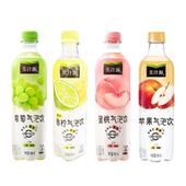 可口可乐美汁源气泡水苹果蜜桃葡萄气泡饮无糖零脂肪480ml 12瓶