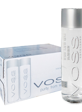 国产VOSS芙丝矿泉水330ml*6/12/24瓶天然弱碱性塑料瓶高颜值整箱