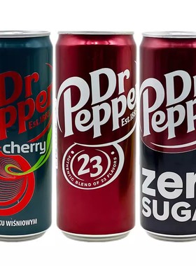波兰进口胡椒博士Dr Pepper原味碳酸饮料汽水330ml/罐 新日期