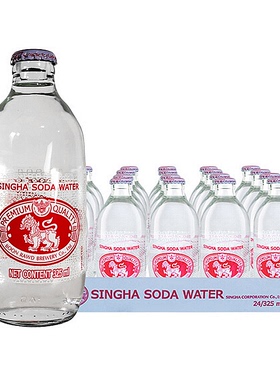 泰国进口Singha伟狮星哈苏打水325ml*24瓶/箱气泡水玻璃瓶无糖