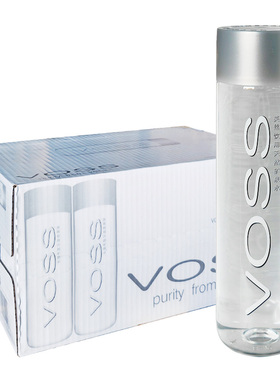 国产VOSS芙丝矿泉水500ml*24瓶 天然弱碱性塑料瓶 高颜值整箱包邮