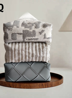 雪影系列2025新款纸巾盒高级感家用客厅中古风轻奢茶几桌面纸抽盒