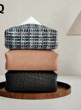 法式纸巾盒高级感2026新款中古风家用客厅轻奢抽纸挂袋纸巾收纳包