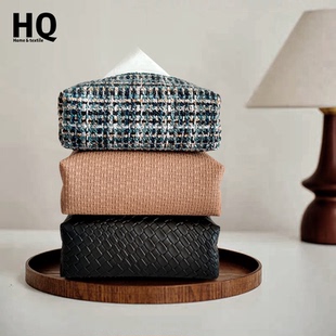 法式纸巾盒高级感2026新款中古风家用客厅轻奢抽纸挂袋纸巾收纳包