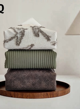 原创小众2026春季新款纸巾盒高级感侘寂中古风家用客厅纸巾收纳包