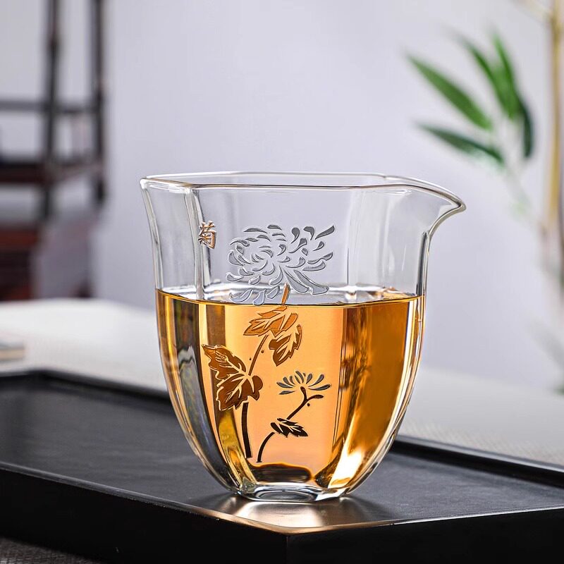 六角公杯耐热高硼硅玻璃茶海功夫茶具日式分茶器匀杯公杯茶杯茶具