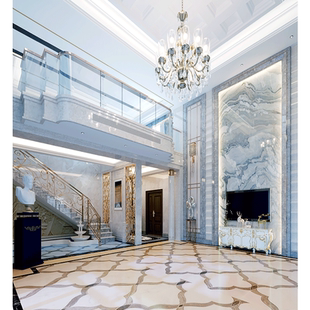 别墅直播间背景墙3d立体壁纸墙布轻奢大气高档直播背景布轻奢直播背景豪华直播间背景高清直播场景布置搭建