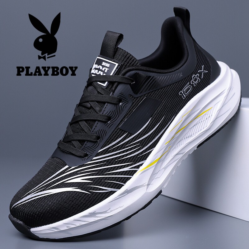 花花公子男鞋夏季透气网面运动鞋男士轻便软底休闲跑步鞋时尚潮鞋