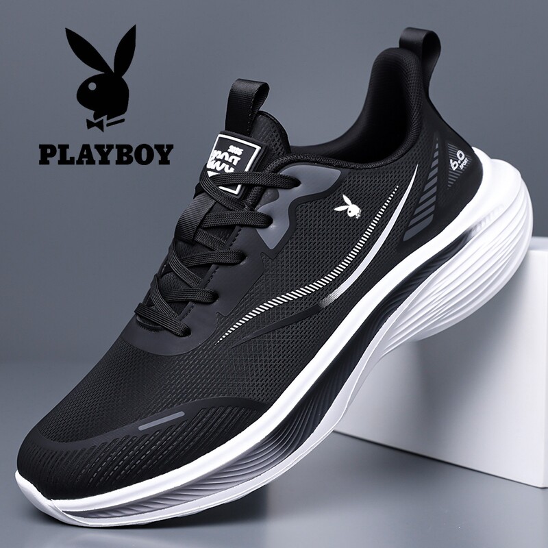 花花公子男鞋新款透气运动鞋男轻便软底减震跑步鞋男士休闲鞋