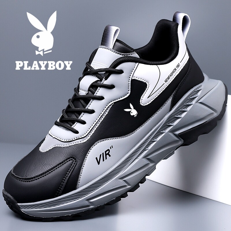 花花公子男鞋2026年新款透气网面休闲运动鞋软底减震防滑跑步鞋