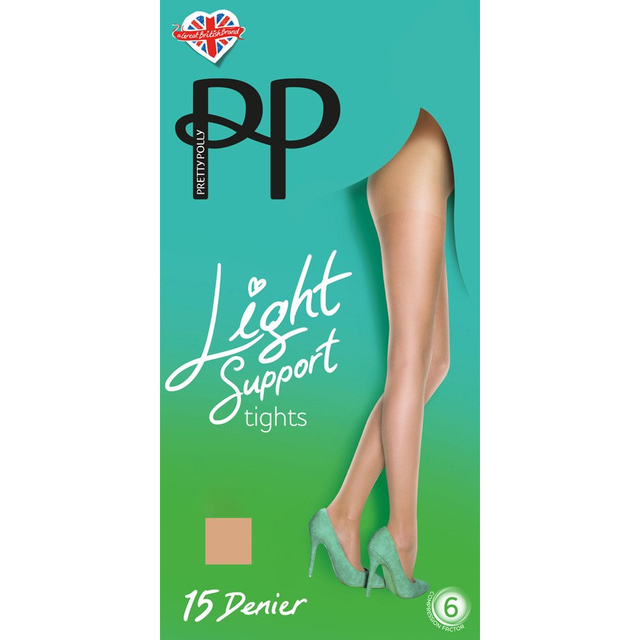 英国pretty polly PP肉色黑色轻压力15D超薄连裤丝袜子足尖加固