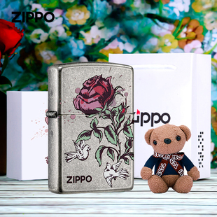 情人节香薰高颜值 生日礼物送男士 ZIPPO打火机欣喜玫瑰节日送男友