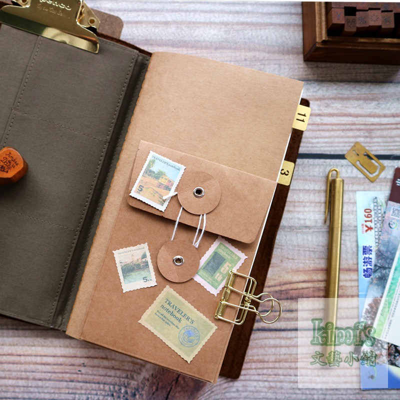 复古信封式牛皮纸收纳袋