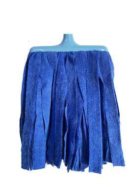 条状拖把头无纺布棉纱纤维布螺纹接口墩布地拖替换头美式通用型