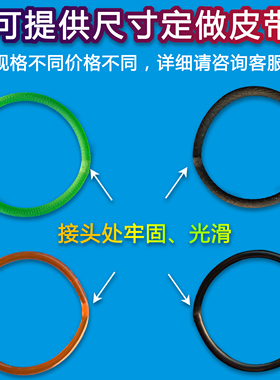 工业机械聚氨酯PU圆皮带耐磨O型耐防滑进口黑色防静电进口可接好
