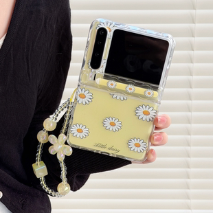 ins透黄小清新波浪边小邹菊适用华为PuraX全包防摔手机壳purax典藏版保护套波浪纹三星zflip7女小众网红爆款