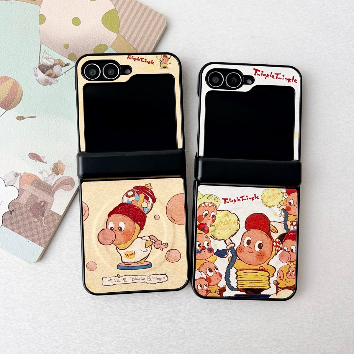 卡通可爱星星人皮质三星手机壳