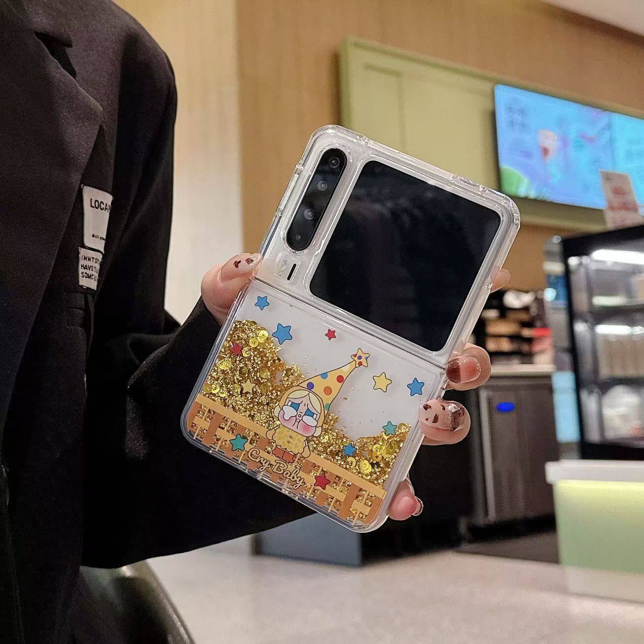 可爱彩色星星长帽手机壳