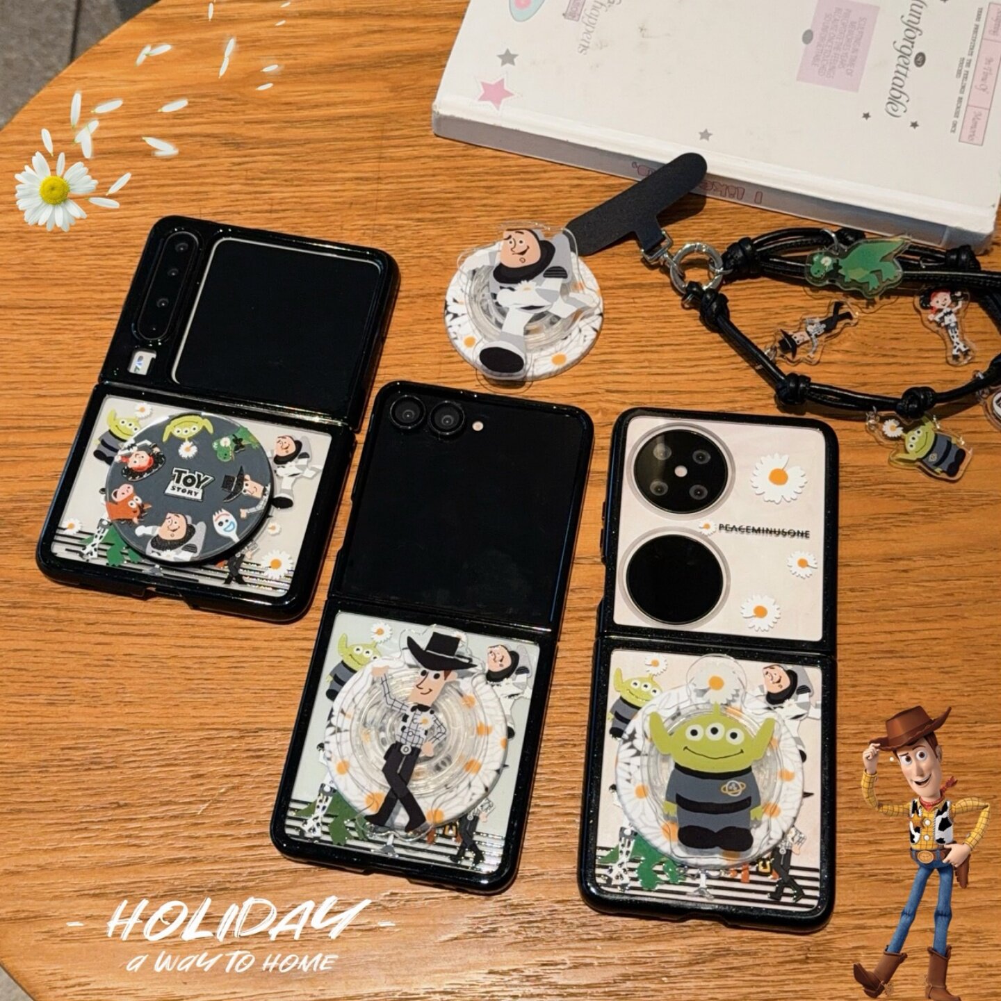 韩风玩具总动员折叠屏手机壳全包