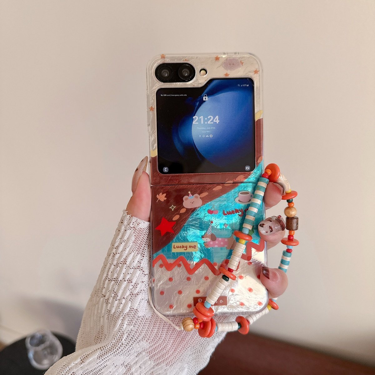 秋冬腊肠狗咖啡适用韩国三星GalaxyZFlip7/6/5/4手机壳全包新款zflip7fe折叠屏w24flip翻盖保护套小米mixflip