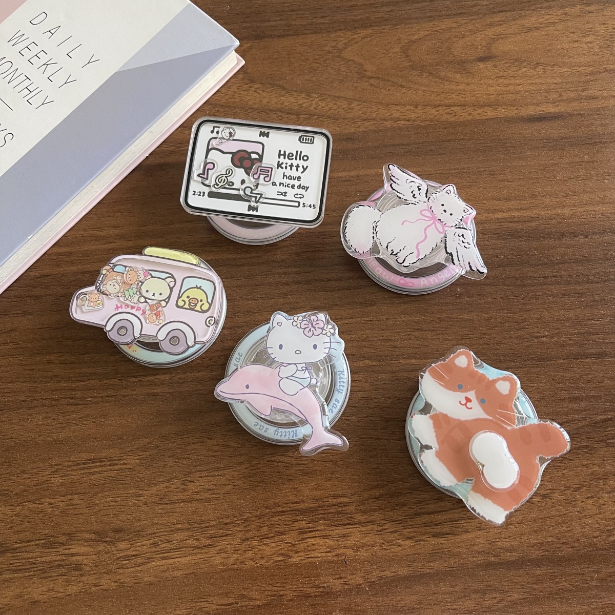 卡通可爱kitty猫摇摇乐解压支架