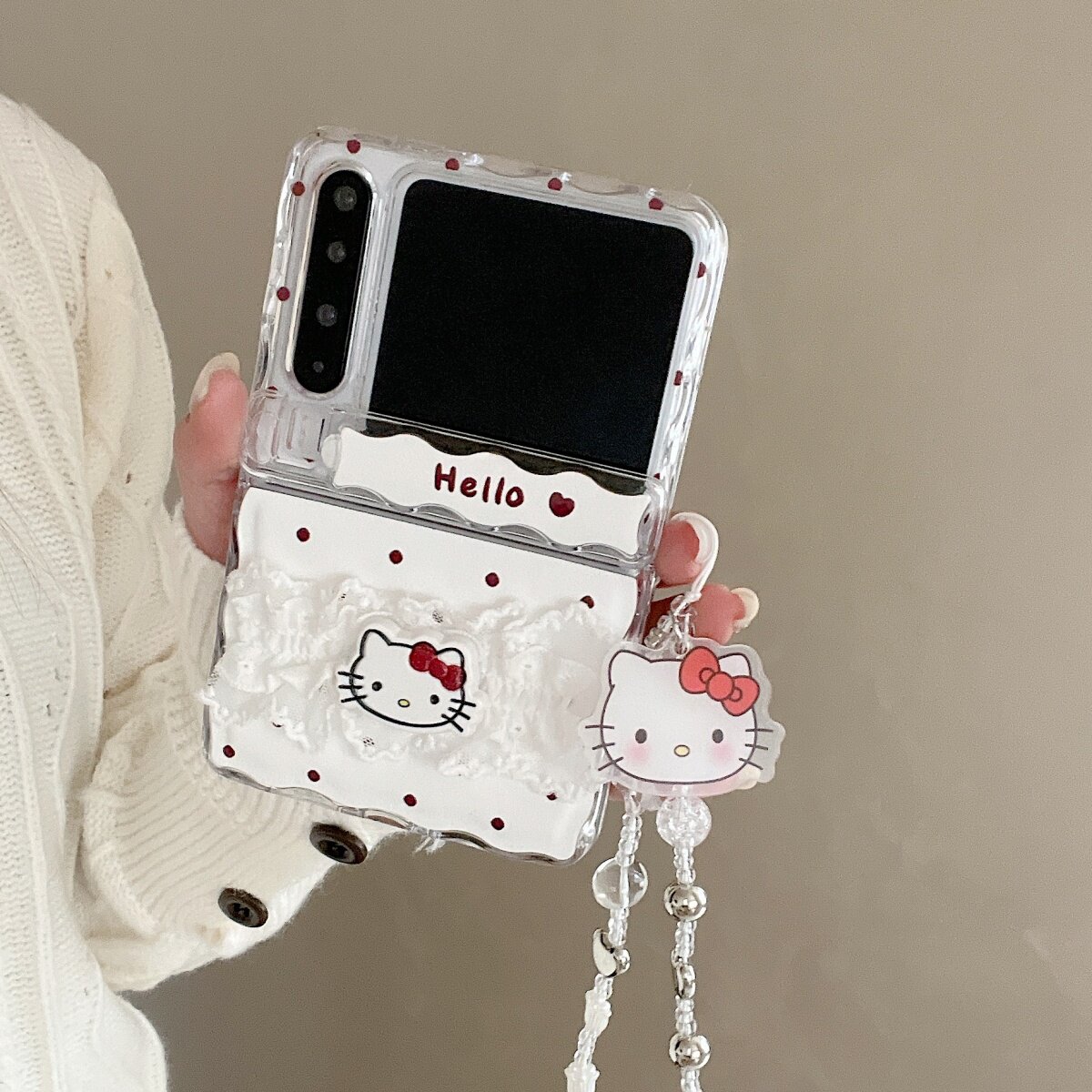 ins可爱红色波点蕾丝kitty猫适用华为PuraX全包防摔手机