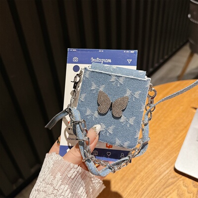 闪钻蝴蝶折叠屏全包壳