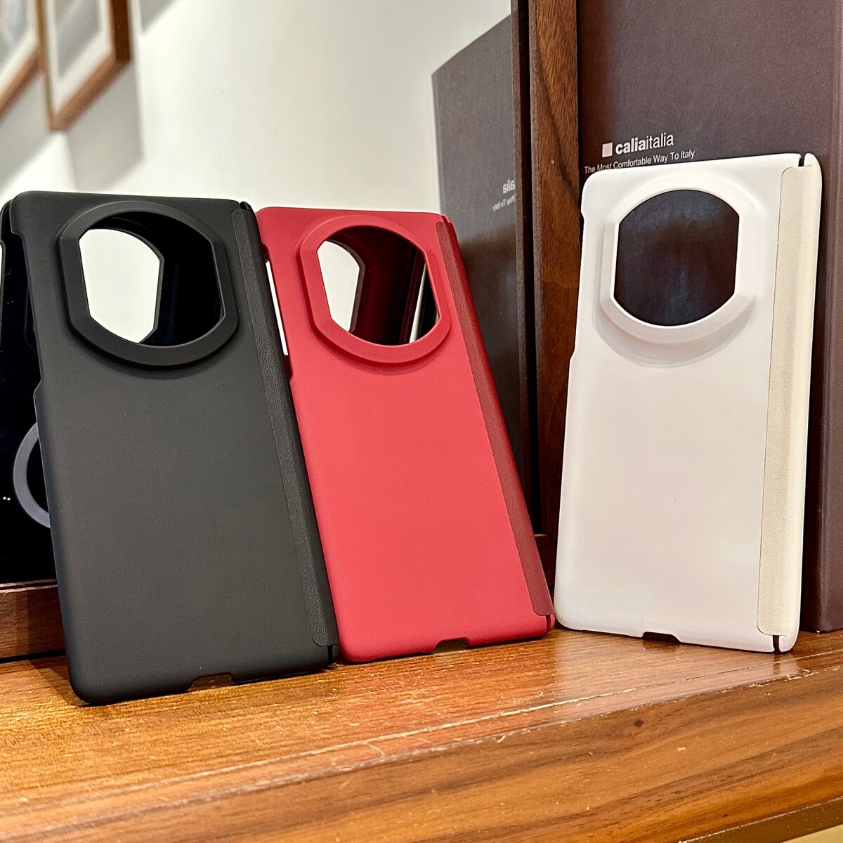 时尚商务纯色磨砂肤感古董白磁吸适用华为MateX7手机壳保护套m