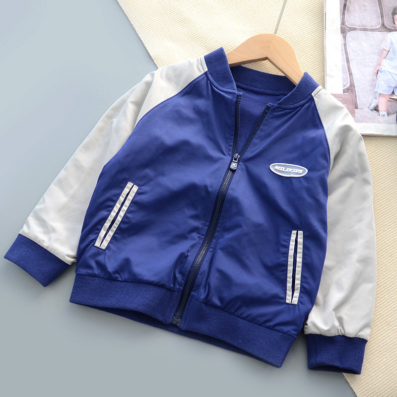 春秋新款男女童双层棒球服外套图片