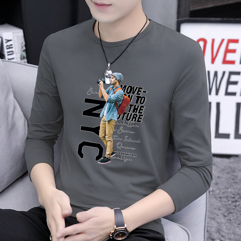长袖t恤男士上衣外穿春秋款百搭