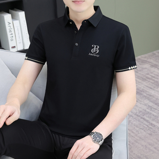 夏季短袖polo衫男款痞帅高级感休闲商务男士修身翻领上衣潮牌体恤