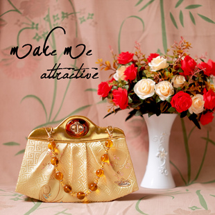 复古玳瑁手提女包新中式 包旗袍包古风斜挎包文艺小众刺绣国风包包