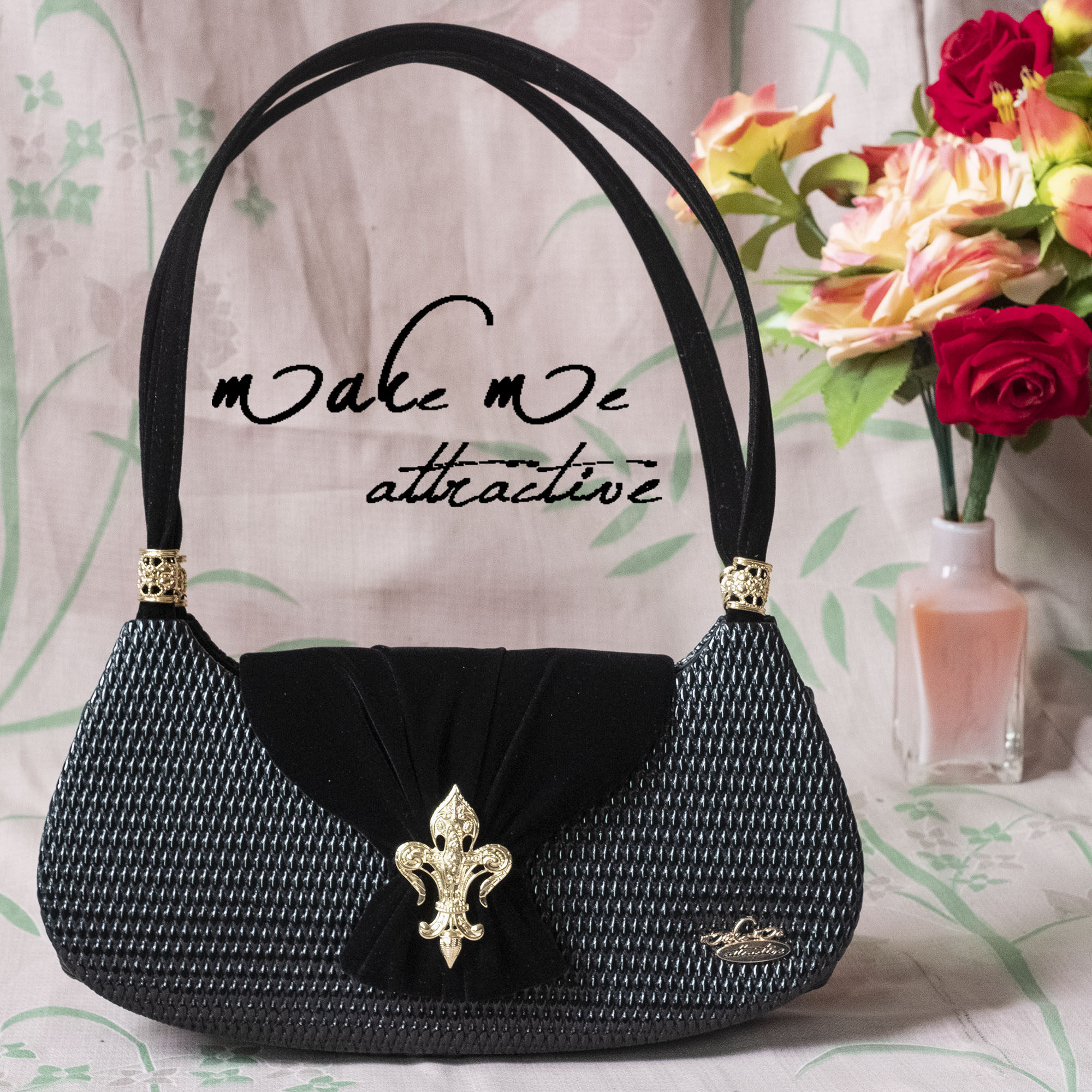 古着vintage法棍包复古丝绒港风时尚手提单肩女包巴洛克风腋下包