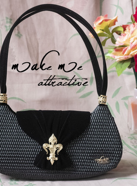 古着vintage法棍包复古丝绒港风时尚手提单肩女包巴洛克风腋下包