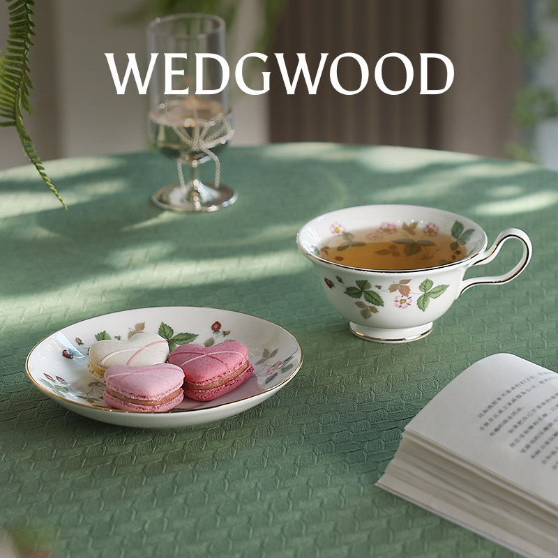 WEDGWOOD威基伍德野草莓杯碟一人饮骨瓷欧式小奢华咖啡杯茶具礼盒