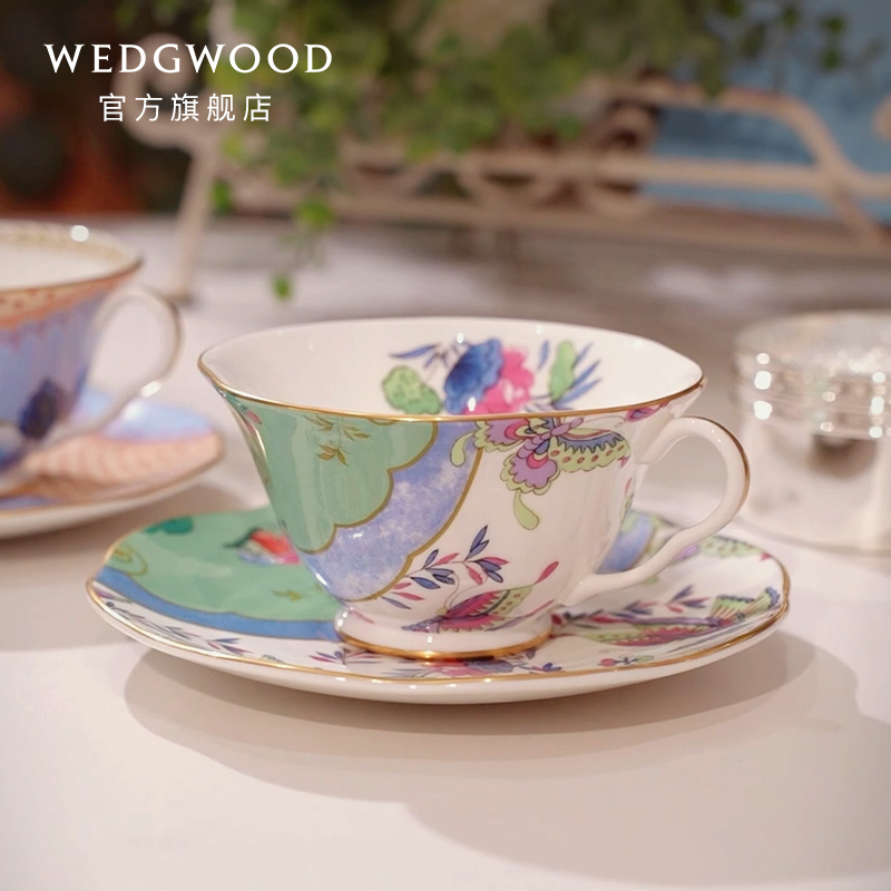 WEDGWOOD花间舞蝶杯碟组骨瓷咖啡杯子高档精致奢华英式下午茶具 餐饮具 茶杯 原图主图